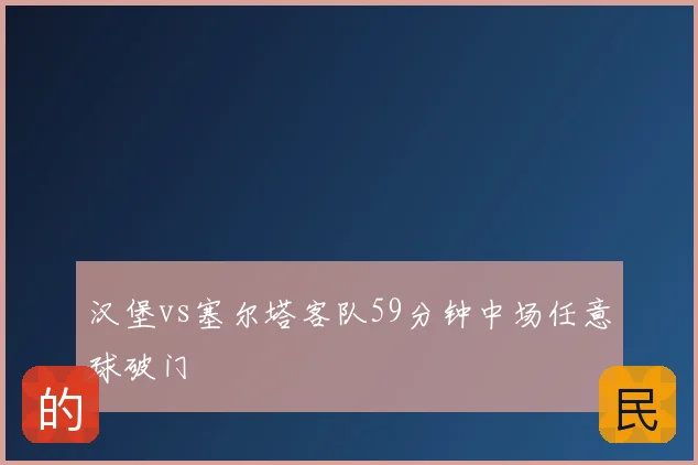 汉堡vs塞尔塔客队59分钟中场任意球破门